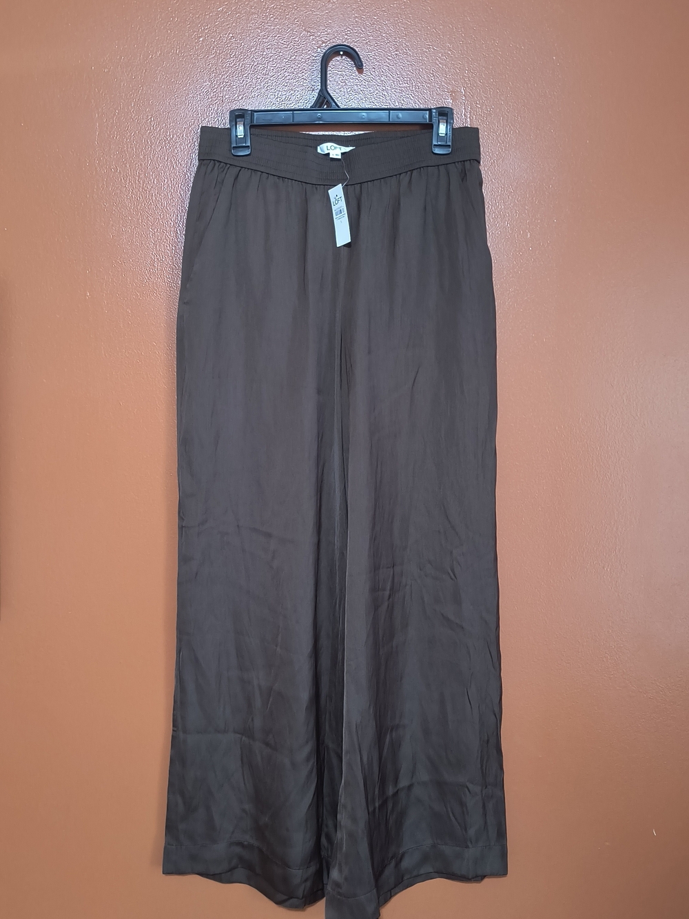 LOFT Brown Flowy Wide Leg Pants